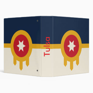 Classeur avec le drapeau de Tulsa, Oklahoma
