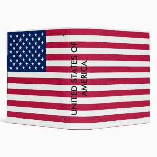 Classeur avec le drapeau des États-Unis d'Amérique