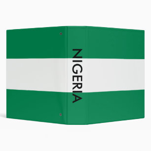Classeur avec le drapeau du Nigeria