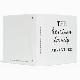Classeur Aventures de Famille Design Minimaliste Moderne
