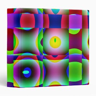 Classeur Avery Binder, Carrés Rétro Abstracts Gays et Tripa