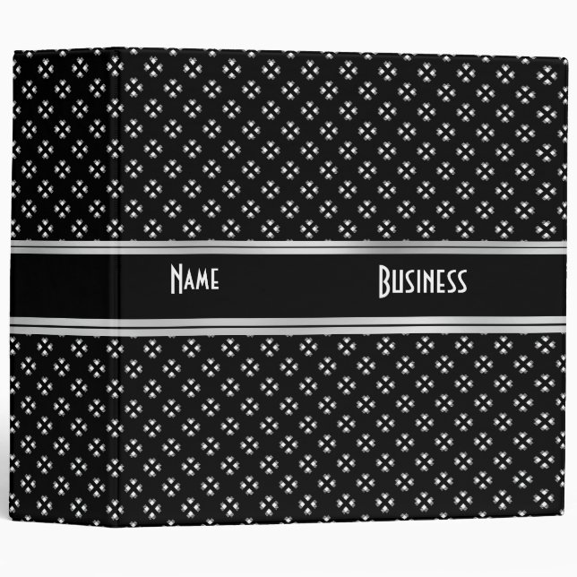 Classeur Avery Binder Noir et Blanc Style CrissCro (Devant/Côté)