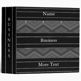 Classeur Avery Binder Noir et Blanc Style Rayure D