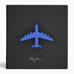 Classeur Avion bleu royal