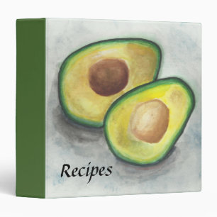 Classeur Avocado dans la recette aquarelle