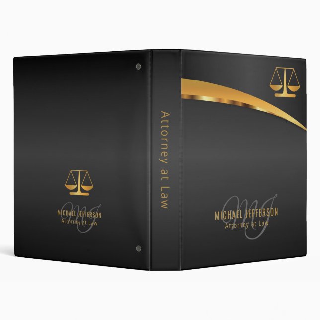 Classeur Avocat - Noir et Or (Arrière-plan)