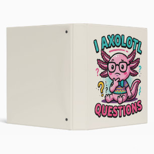 Classeur Axolotl nerd mignon Je Axolotl Questions Points d'