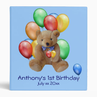 Classeur Baby Boy 1er Anniversaire Ours Album photo