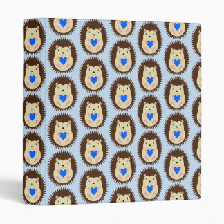 Classeur Baby Boy Blue Heart Hedgehog Patterned