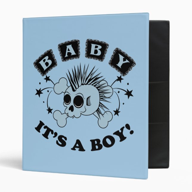 Classeur Baby Boy Skull (Devant/intérieur)