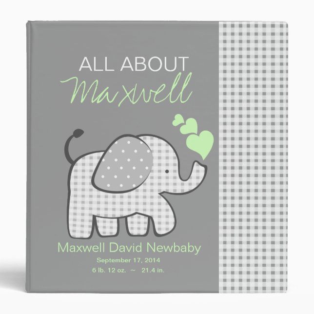 Classeur Baby Elephant Grey Tout sur Baby (Devant)
