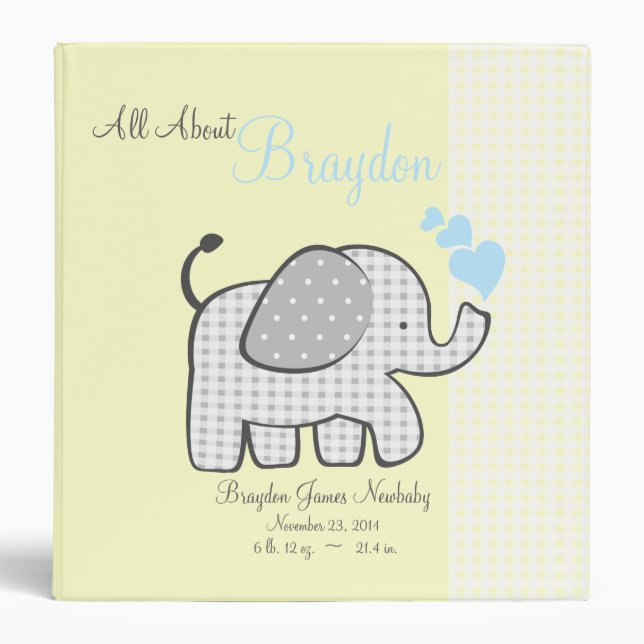 Classeur Baby Elephant Yellow Tout sur Baby (Devant)
