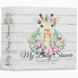 Classeur Baby Giraffe Boho Fleurs Mère à être planificateur