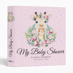 Classeur Baby Giraffe Boho Fleurs Mère à être planificateur