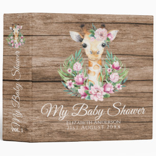 Classeur Baby Giraffe Boho Fleurs Mère à être planificateur