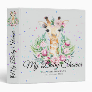 Classeur Baby Giraffe Boho Fleurs Mère à être planificateur