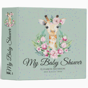 Classeur Baby Giraffe Boho Fleurs Mère à être planificateur