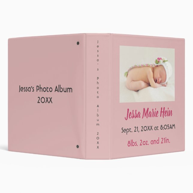Classeur Baby Photo Fille Nom de naissance Statistiques de  (Arrière-plan)