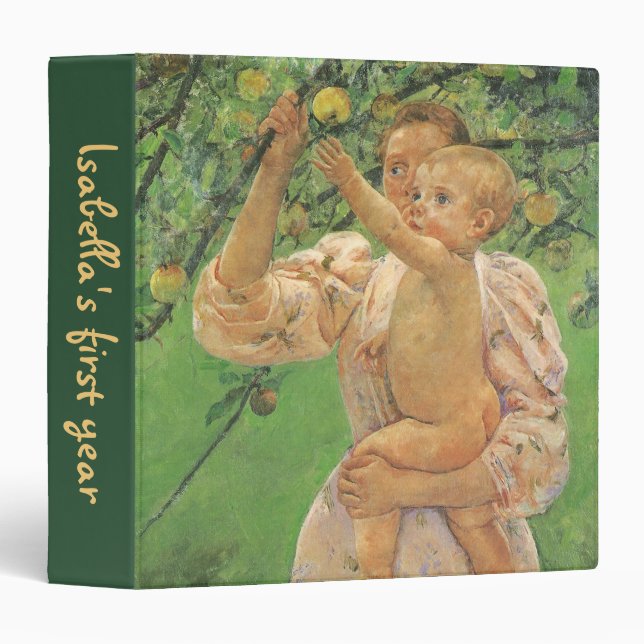 Classeur Baby Reaching for an Apple par Mary Cassatt (Devant/Côté)