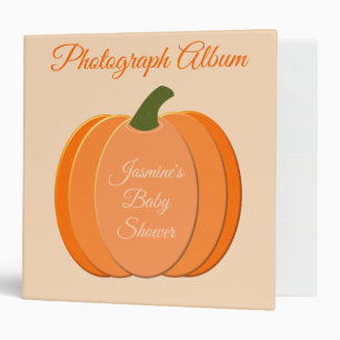 Classeur Baby shower Citrouille neutre genre mignon Orange