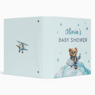 Classeur Baby shower d'attente de l'ours en peluche