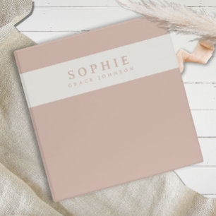 Classeur Baby shower de typographie en sauce rose