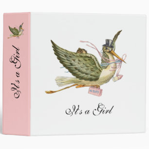 Classeur BABY SHOWER STORE, blanc rose