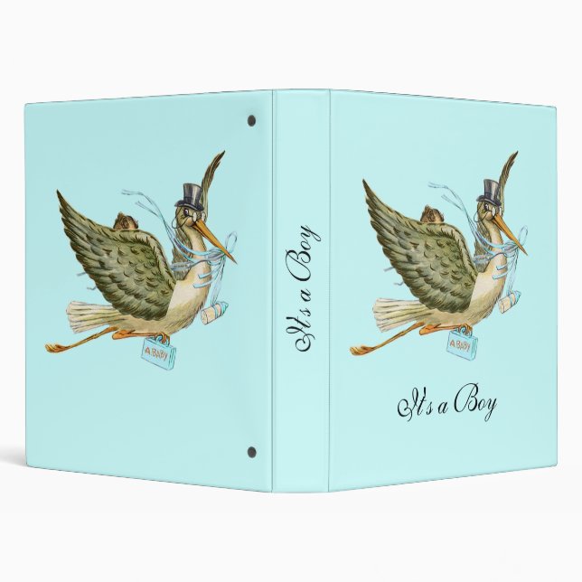 Classeur BABY SHOWER STORK, bleu (Arrière-plan)