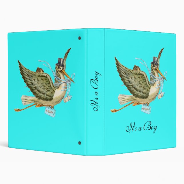Classeur BABY SHOWER STORK, bleu (Arrière-plan)
