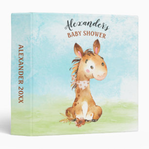 Classeur Baby shower Watercolor Horse