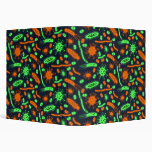 Classeur Bactérie lumineuse Micro-organisme orange vert tox