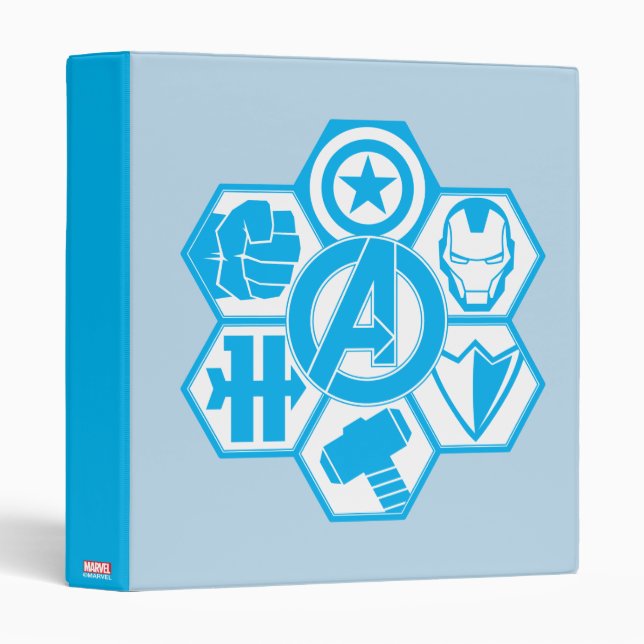 Classeur Badge Icône Avengers Assemble (Devant/Côté)