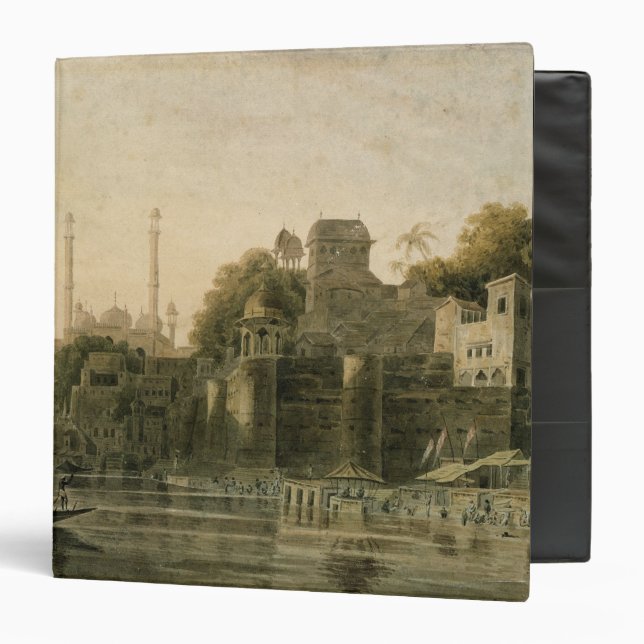 Classeur Baigner la scène chez le Ghat sur le Gange (Devant/Intérieur)