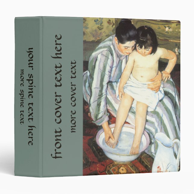 Classeur Bain d'enfant par Mary Cassatt Impressionnisme Vin (Devant/Côté)
