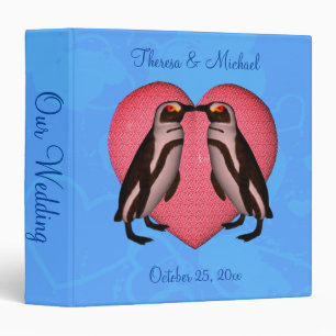 Classeur Baiser des pingouins mignon Mariage personnalisé