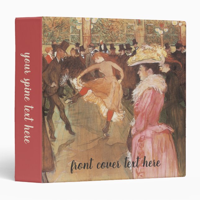 Classeur Bal à la discothèque par Toulouse Lautrec (Devant/Côté)