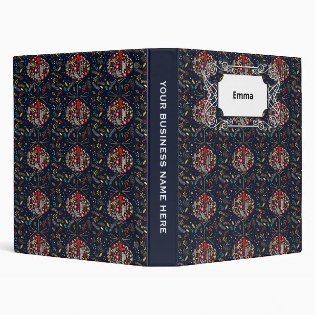 Classeur Bal de Noël bleu doré (Arrière-plan)