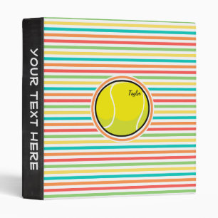 Classeur Bal De Tennis ; Bright Rainbow Strips