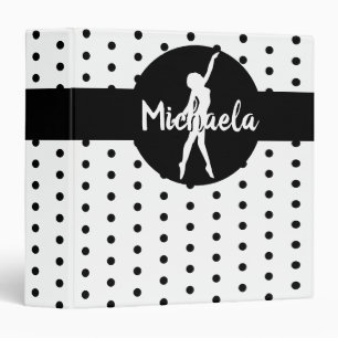 Classeur Ballerina Ballerina Nom de la danse blanche noire
