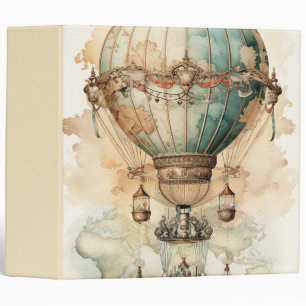 Classeur Ballon à air chaud bleu vapeur vintage (2)