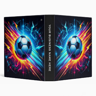 Classeur Ballon de football électrique futuriste éclair