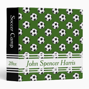 Classeur Ballons de football noirs et blancs sur le vert
