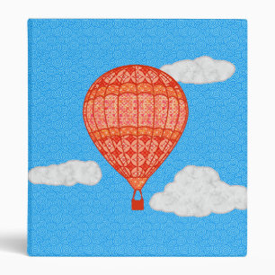 Classeur Ballotte à air chaud, Coral Orange contre un ciel