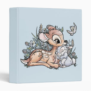 Classeur Bambi & Thumper Assis Dans Les Fleurs