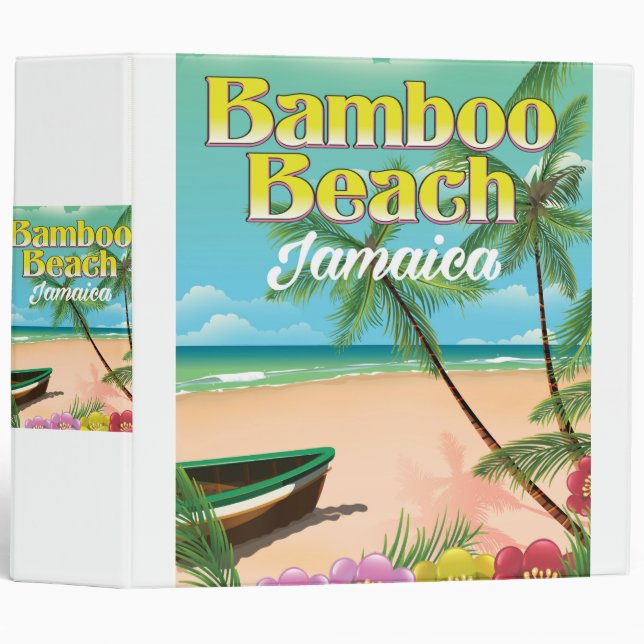Classeur Bamboo Beach Jamaïque (Devant/Côté)