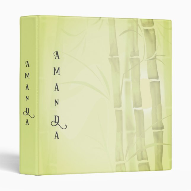 Classeur bambou 3 anneaux (Devant/Côté)