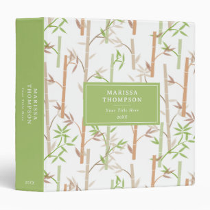 Classeur Bambou Foliage Oriental Feuilles de verdure