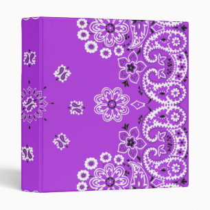 Classeur Bandanna pourpre de Paisley reliure à anneaux de