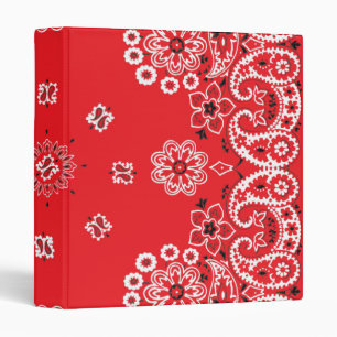 Classeur Bandanna rouge de Paisley reliure à anneaux de 1
