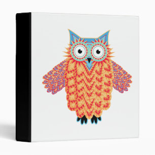 Classeur Bande dessinée colorée mignonne de hibou